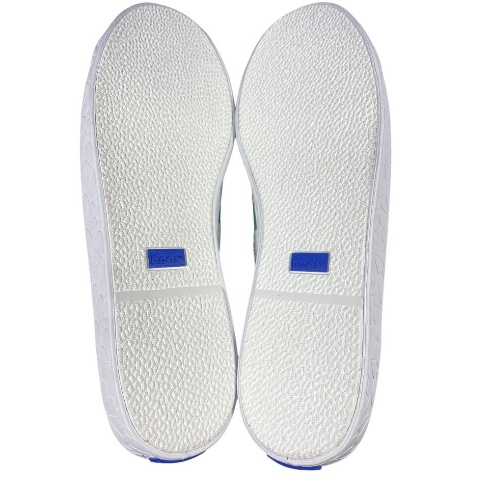 NEW Keds X Kate Spade W's 10 NY Kickstart Logo Foxing Terry Sneakers Green White - Picture 7 of 15